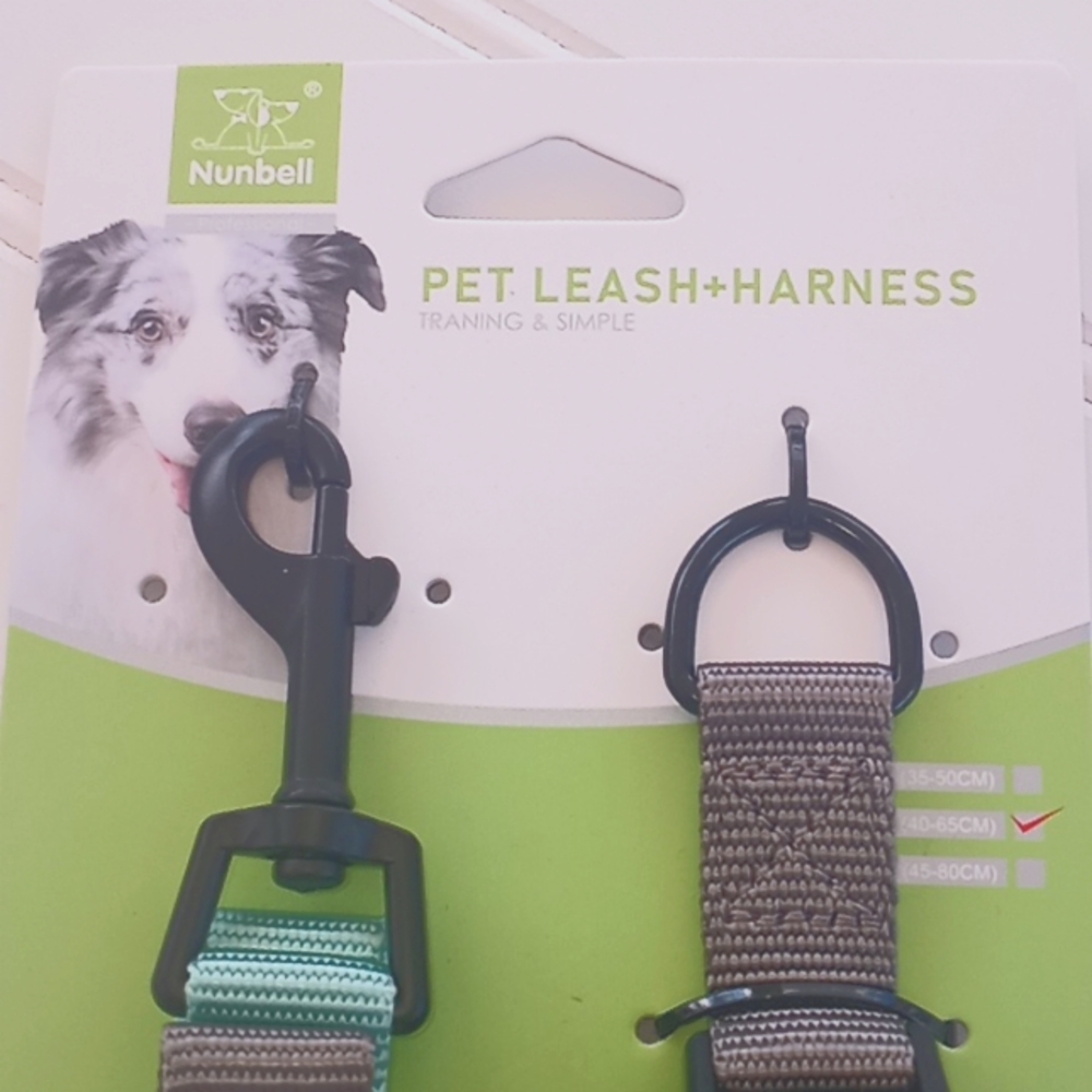 Nunbell Two Tone Nylon Pet Leash & Harness Set - Picture 4 of 11